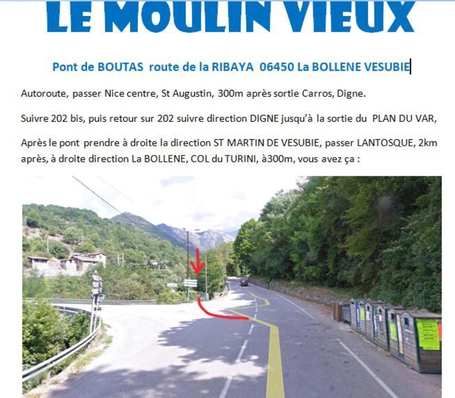 Moulin Vieux Bed and Breakfast La Bollène-Vésubie Εξωτερικό φωτογραφία